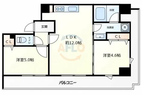 プレステージ12番館【4階】の間取り