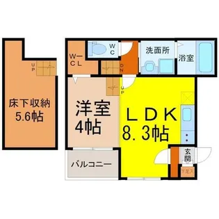 パルクカナヤマII【1階】の間取り