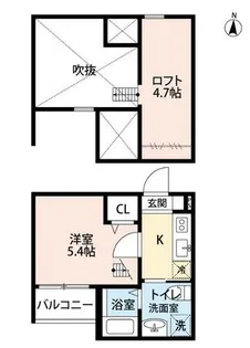 パルテノス名駅南【101号室】の間取り