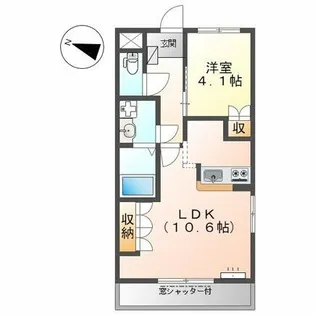 セントハイム 聖【1階】の間取り