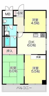 コンフォート布施【7階】の間取り