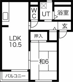 ジュネス光 D棟【1階】の間取り