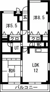 ヨネックスマンション【4階】の間取り
