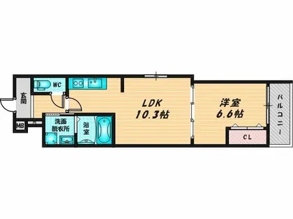 フジパレス森河内東Ⅰ番館【1階】の間取り