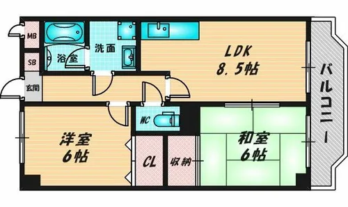 パルティグ【4階】の間取り