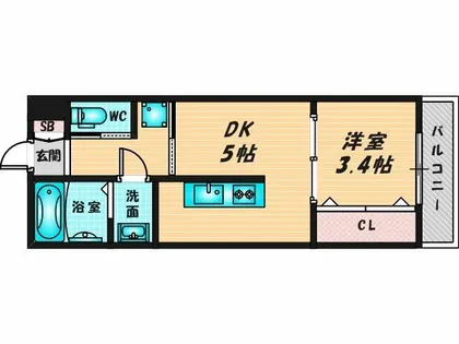 REGIES近大southⅡ【3階】の間取り