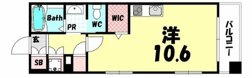 サムティ三宮レガニール【4階】の間取り
