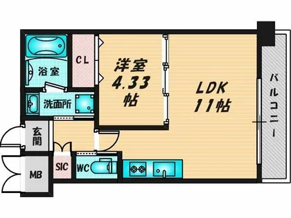 プレジオ荒本新町【12階】の間取り
