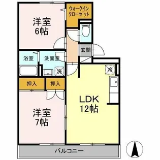 ドミールパーク江崎 1【302号室】の間取り