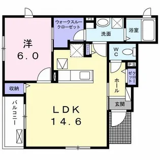 メゾン エインシェント Ⅰ【1階】の間取り