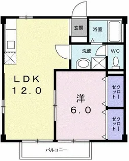 カーサクアトロ【2階】の間取り