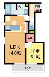 CLAIR【1階】の間取り