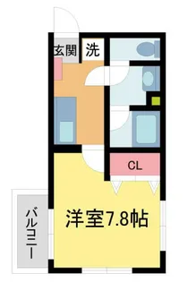 ロクサーヌ浜甲子園【201号室】の間取り