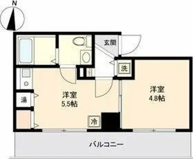 アーバンフラッツ新栄【2階】の間取り