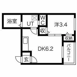 カーサアレグラ【101号室】の間取り