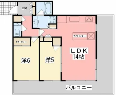 ベイシティタワーズ神戸EAST【1607号室】の間取り