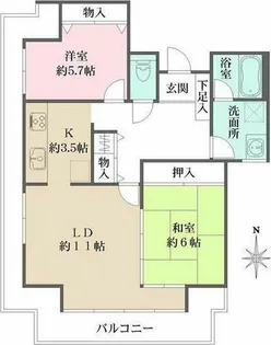 錦パークビル【21階】の間取り