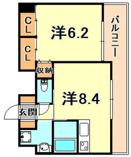 アスヴェル神戸駅前【13階】の間取り