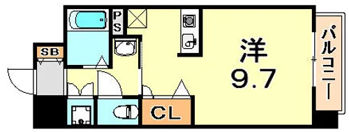 スワンズコート新神戸【6階】の間取り