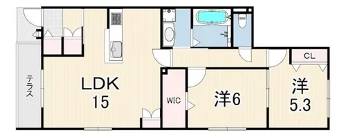 ベルメゾン星陵台【1階】の間取り