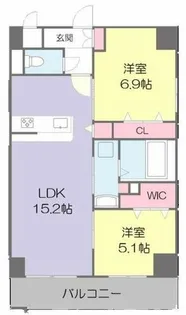 グランシャルール京町【2階】の間取り