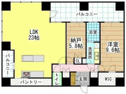 MOJI MID AIR【24階】の間取り