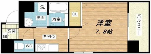 サムティ上町台龍造寺【9階】の間取り