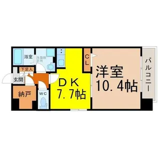 WillDo太閤通(ウィルドゥタイコウドオリ)【3階】の間取り