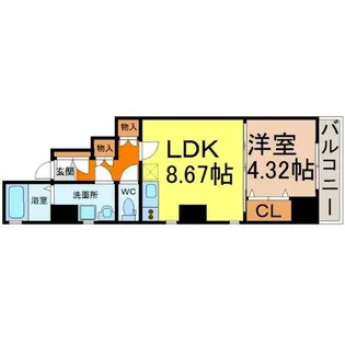 エイトエムジー名駅【4階】の間取り