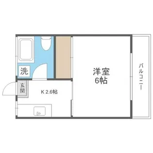 アプリコット渡辺通り【1階】の間取り