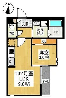GRANDTIC平安通駅前【1階】の間取り