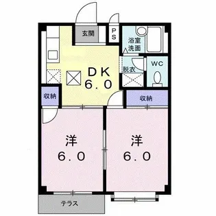 エルディム乗小路【1階】の間取り