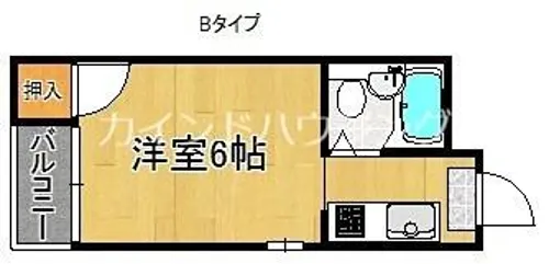 ハイツ加賀屋【4階】の間取り