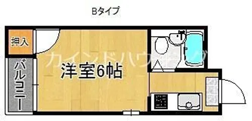 ハイツ加賀屋【4階】の間取り