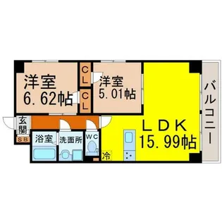 S-FORT鶴舞reale【8階】の間取り