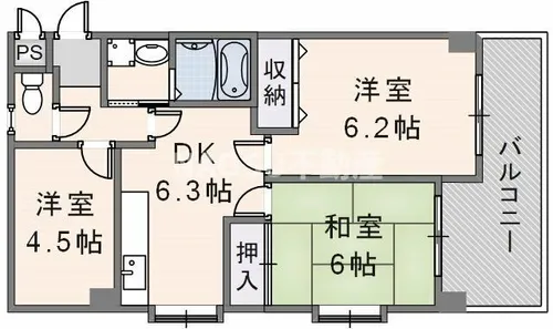 シロハイヌ吉田【201号室】の間取り
