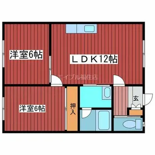 第2白樺コーポ【1階】の間取り