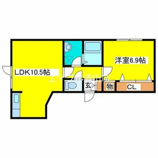 プラザS-21【203号室】の間取り