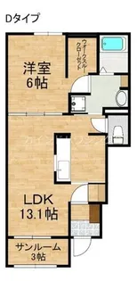アクティブ・スクエアA・B【1階】の間取り