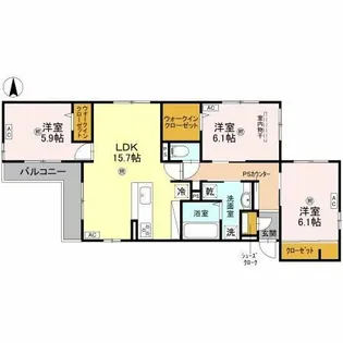 クラシスト泉町【2階】の間取り