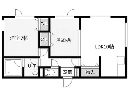 エスコート【102号室】の間取り