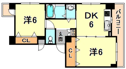 サンヴェール青谷【2階】の間取り