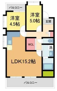 M’sマンション【201号室】の間取り