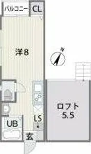 レガリータ高宮【2階】の間取り