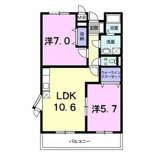 ハイム牛川通【1階】の間取り