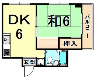 ハイツいちう【4階】の間取り