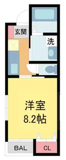 ユナイテッドキングダム宝塚Ⅱ【101号室】の間取り