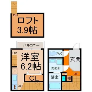 コンフォート本陣【2階】の間取り