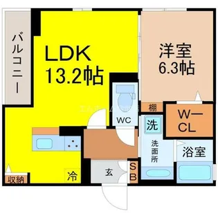 ソレイユ A【2階】の間取り