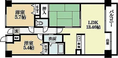 グランK’s【4階】の間取り